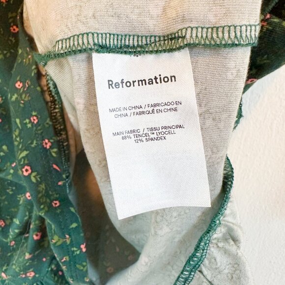 Reformation | Anjeline Floral‎ Mini Dress in Coriander Green Size XSmall - Picture 7 of 7